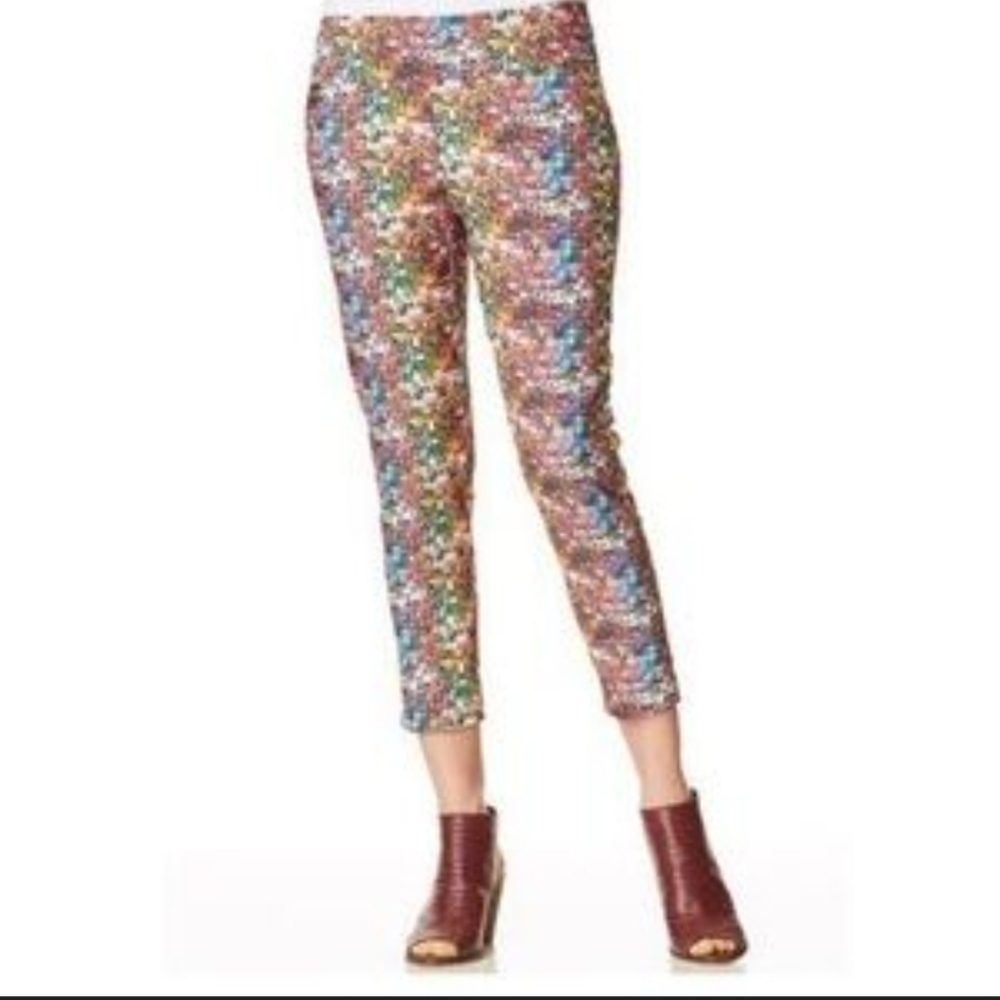Lisette L Montreal Micro Mosaic Floral Signature Leggings Womens 12 Comfortable